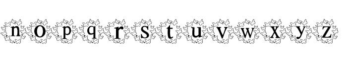 Butterfly wedding Font LOWERCASE