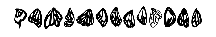 Butterfly wings Font UPPERCASE