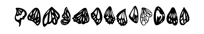 Butterfly wings Font LOWERCASE