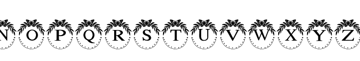 Butterfly wreath Font LOWERCASE