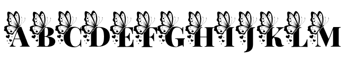 ButterflyMonogram-Regular Font UPPERCASE