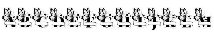 ButterflyMonogram-Regular Font LOWERCASE