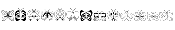 Butterflys Dingbats Font UPPERCASE