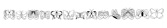 Butterflys Dingbats Font UPPERCASE