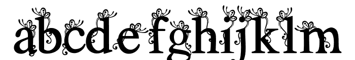 Butterflys Font LOWERCASE