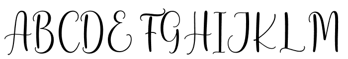 Butterglow Font UPPERCASE