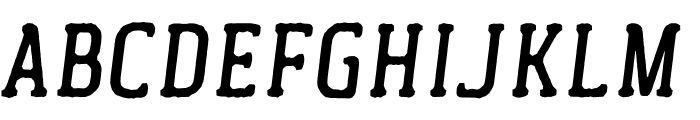 Byrdens slab Italic Font LOWERCASE