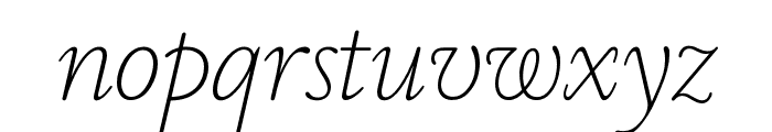 Byronic ExtraLight Italic Font LOWERCASE