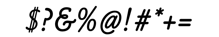 Byronic Medium Italic Font OTHER CHARS