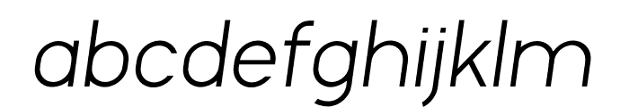CATHRA Thin Italic Font LOWERCASE