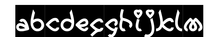 CELESTE-Inverse Font LOWERCASE