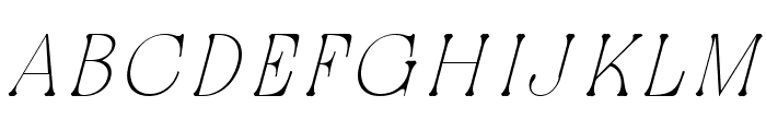CF Oliviera Thin Italic Font UPPERCASE