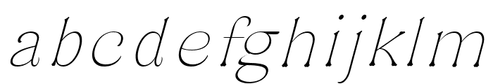 CF Oliviera Thin Italic Font LOWERCASE