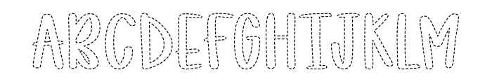 CF - Preppy Cheer Dash Font UPPERCASE