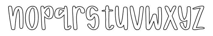 CF - Preppy Cheer Outline Font LOWERCASE