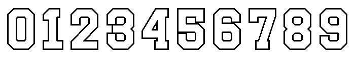 CF - Preppy Varsity Outline Font OTHER CHARS