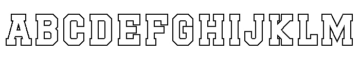 CF - Preppy Varsity Outline Font UPPERCASE