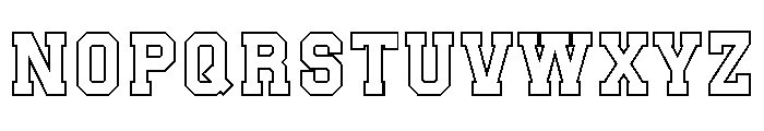 CF - Preppy Varsity Outline Font UPPERCASE
