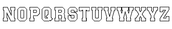 CF - Preppy Varsity Outline Font LOWERCASE