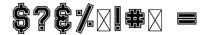 CF - Preppy Varsity Outlined Font OTHER CHARS