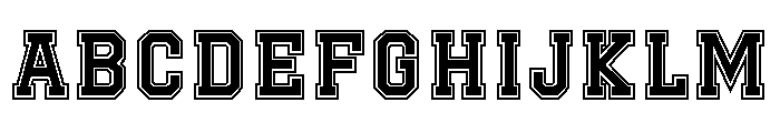 CF - Preppy Varsity Outlined Font UPPERCASE