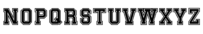 CF - Preppy Varsity Outlined Font LOWERCASE
