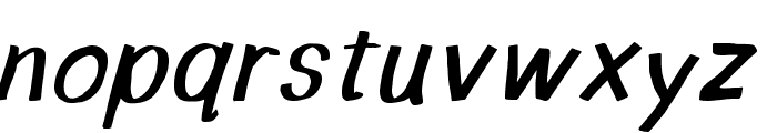 CG A Little Slanty Font Regular Font LOWERCASE