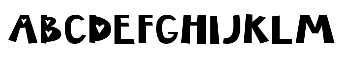 CG Block Heart Font Regular Font LOWERCASE