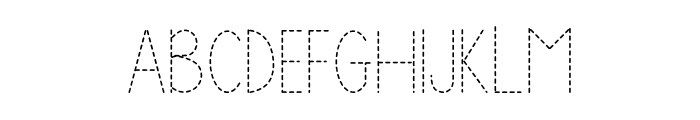 CG Dashed Capitals Font Regular Font LOWERCASE