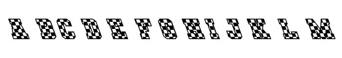 CHECKERED RACE Italic Back Font UPPERCASE