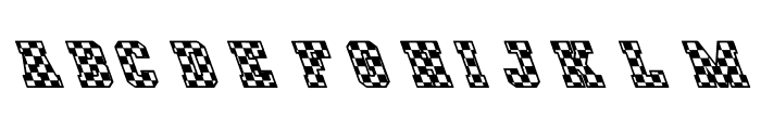 CHECKERED RACE Italic Back Font LOWERCASE