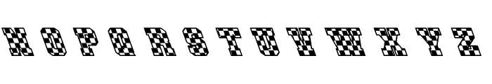 CHECKERED RACE Italic Back Font LOWERCASE