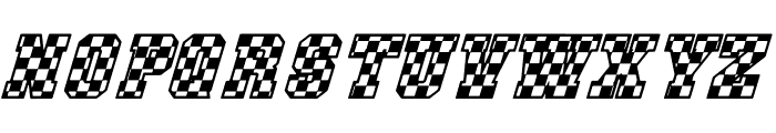 CHECKERED RACE Italic Font UPPERCASE