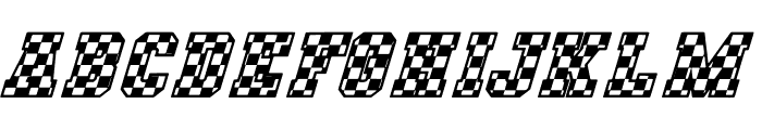 CHECKERED RACE Italic Font LOWERCASE