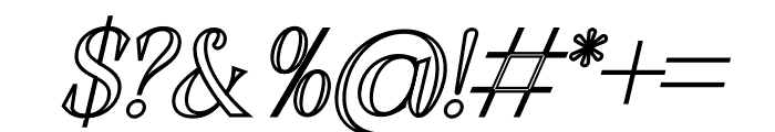 CHELON OUTLINE Italic Font OTHER CHARS