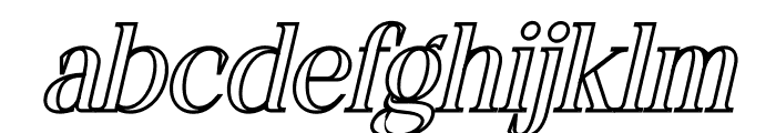 CHELON OUTLINE Italic Font LOWERCASE