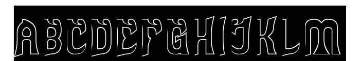 CHICKEN ATTACK-Hollow-Inverse Font UPPERCASE