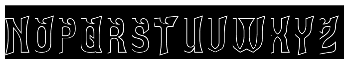 CHICKEN ATTACK-Hollow-Inverse Font UPPERCASE