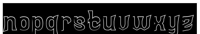 CHICKEN ATTACK-Hollow-Inverse Font LOWERCASE