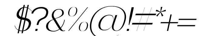 CHICO Light Italic Font OTHER CHARS