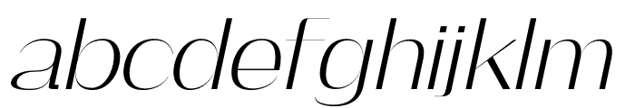 CHICO Light Italic Font LOWERCASE
