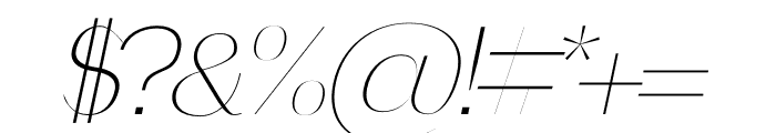 CHICO Thin Italic Font OTHER CHARS