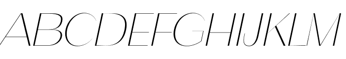 CHICO Thin Italic Font UPPERCASE