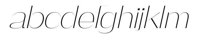 CHICO Thin Italic Font LOWERCASE