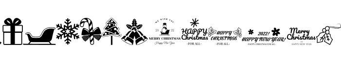 CHRISTMAS DOODLES Font UPPERCASE