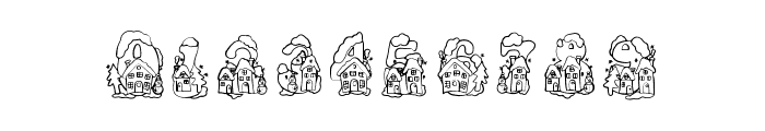 CHRISTMAS HOUSE DOODLE Font OTHER CHARS