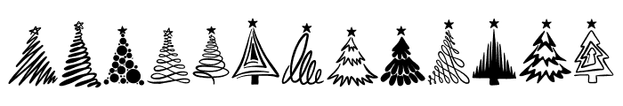 CHRISTMAS TREE DOODLE FONT