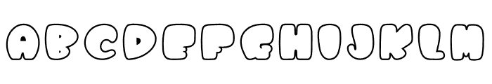 CHUBBY OUTLINE Font UPPERCASE