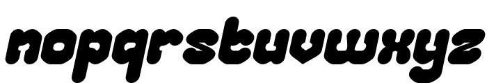 CHUBBY TECH Bold Italic Font LOWERCASE