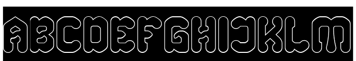 CHUBBY TECH-Hollow-Inverse Font UPPERCASE